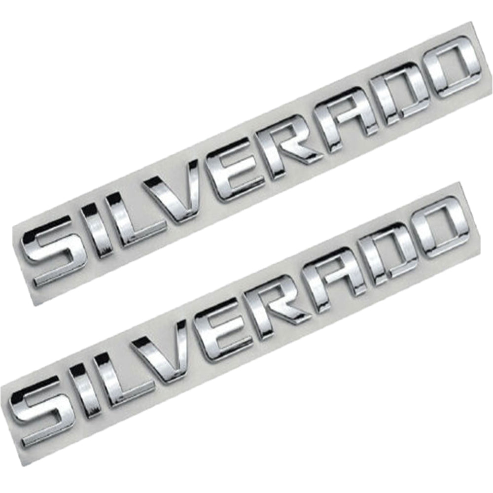 Chevy Silverado Emblem OEM Nameplates Chrome 2pc