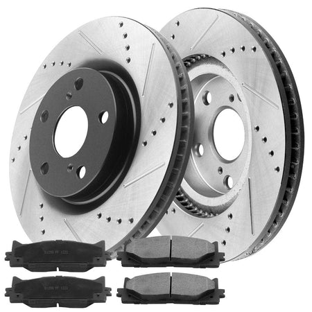 Toyota Camry Front Brake Rotor & Pads 12044146 D1293, with fluid & Cleaner