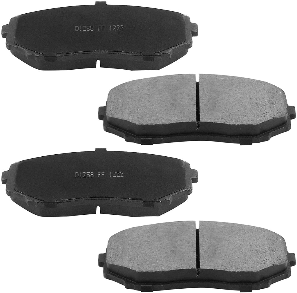 Front Drilled Disc Brake Rotors + Ceramic Brake Pads + Cleaner & Fluid Fit 2007-2009 Ford Edge, 2007-2009 Lincoln MKX, 5 Lugs Count-54154