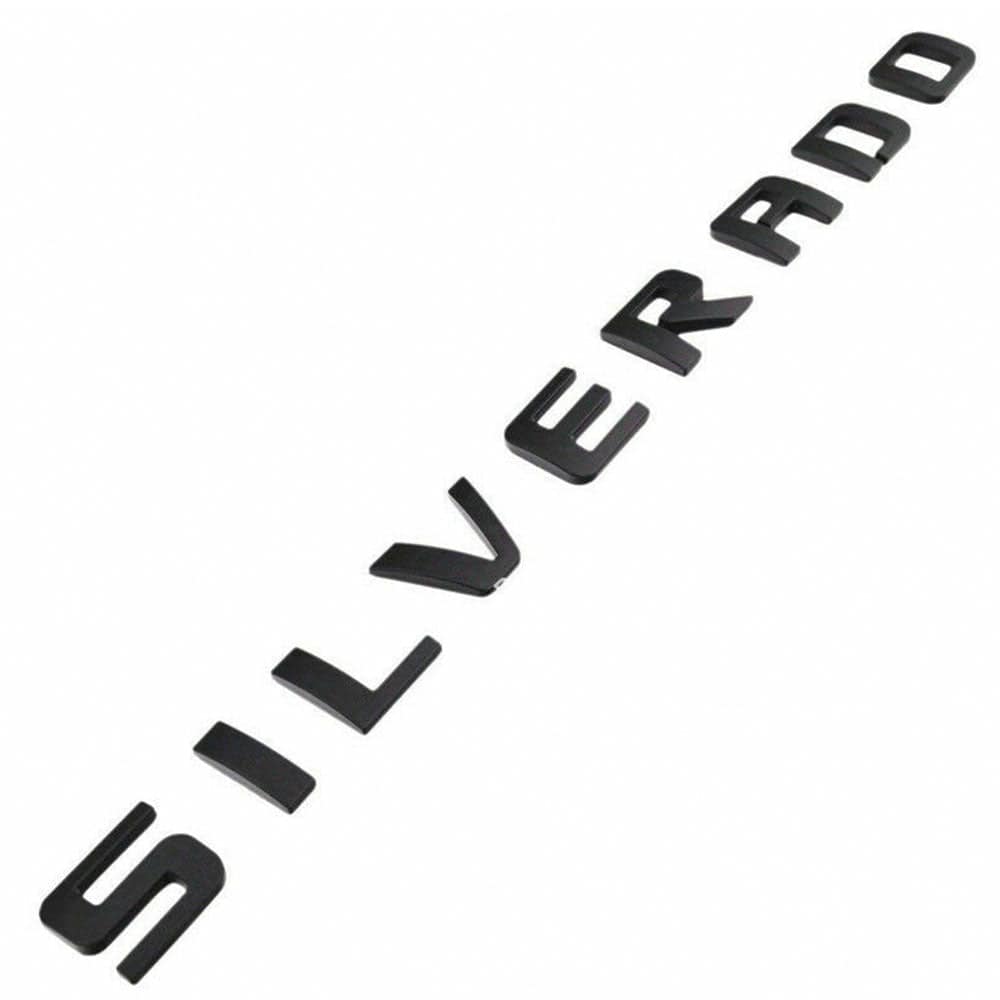 Chevrolet Silverado Emblem - Silverado Letter Matte Black 15129652