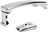Front Left Exterior Door Handle Fits for Nissan Murano/Rogue, Infiniti FX35/FX45/G35, Driver Outside Side Car Door Handle w/ Keyhole Chrome
