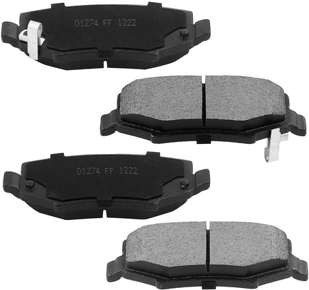 Rear Drilled and Slotted Disc Brake Rotors w/Ceramic Brake Pads for 2007 2008 2009 2010 2011 Dodge Nitro, 2008 2009 2010 2011 2012 Jeep Liberty, (302mm 11.8'' Front Rotors)-53044