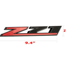 Load image into Gallery viewer, Z71 Silverado Tahoe Emblem Badge 3D Metal Decal Matte Black Red