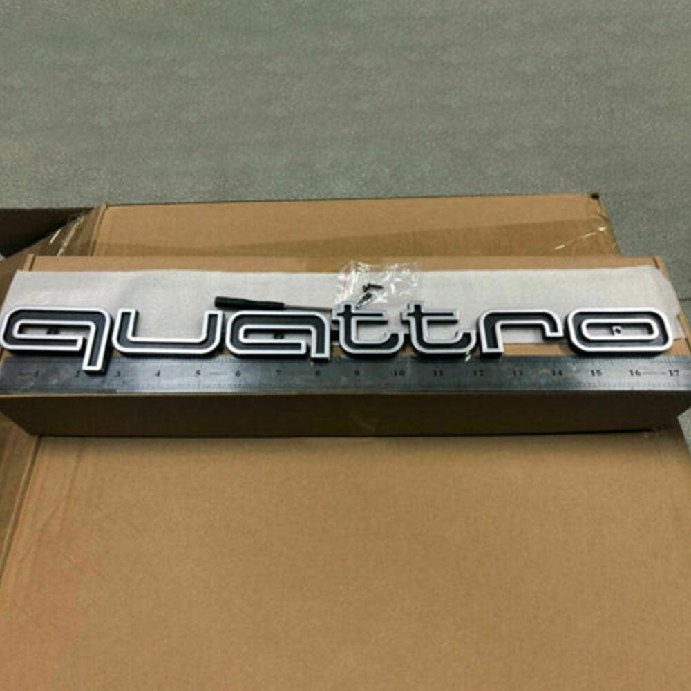 Audi RS Style Quattro Front Grille Emblem Badge - OEM Look Upgrade