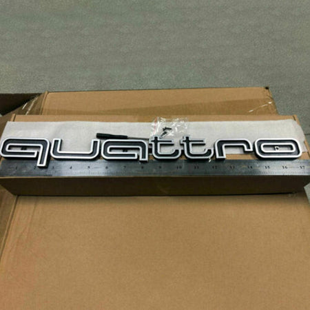 Audi RS Style Quattro Front Grille Emblem Badge - OEM Look Upgrade