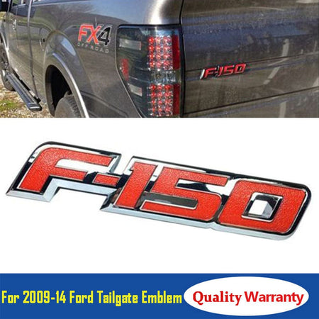 Ford F-150 Emblem Rear Tailgate Chrome Red CL3Z-9942528-A