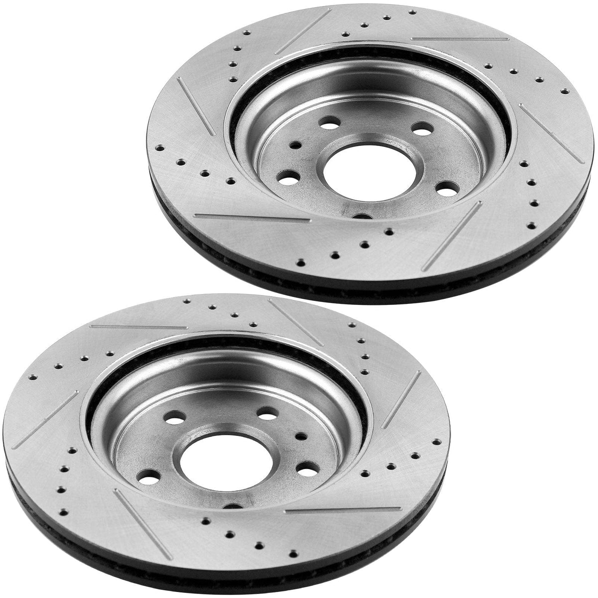 Motorbymotor Rear Brake Rotors 312mm Drilled & Slotted Design Brake Rotor & Brake Pad kit Fits for Cadillac Cts,Chevrolet Camaro