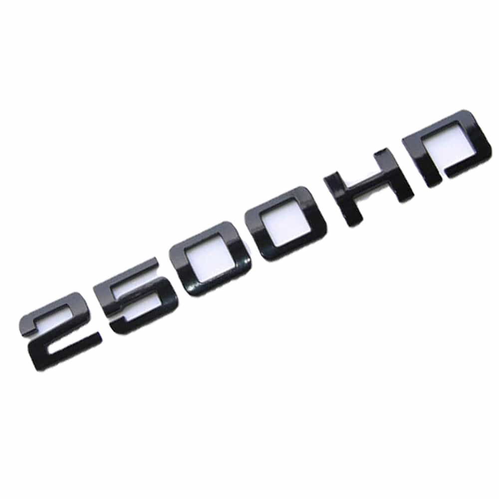 GMC Sierra 2500HD Emblem - 2500HD Letter Glossy Black