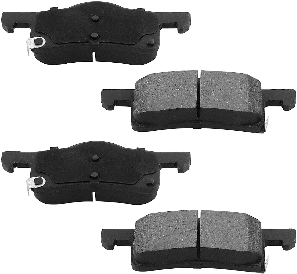 Rear Drilled & Slotted Disc Brake Rotors w/Ceramic Pads w/Cleaner & Fluid Fits for 08-13 Buick Enclave, 09-14 Chevy Traverse, 07-14 GMC Acadia, 07-09 Saturn Outlook