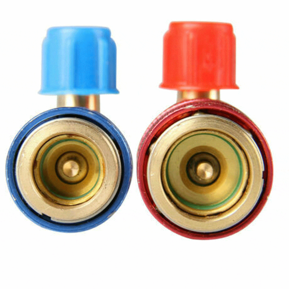 2 Pcs High & Low Side Car A/C R134A Quick Coupler Adapter 1/4'' SAE HVAC Flare Fitting Kit