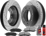Front Brake Rotors + Brakes Pads Fits 2005 2006-2012 Ford F-250 F-350 Super Duty