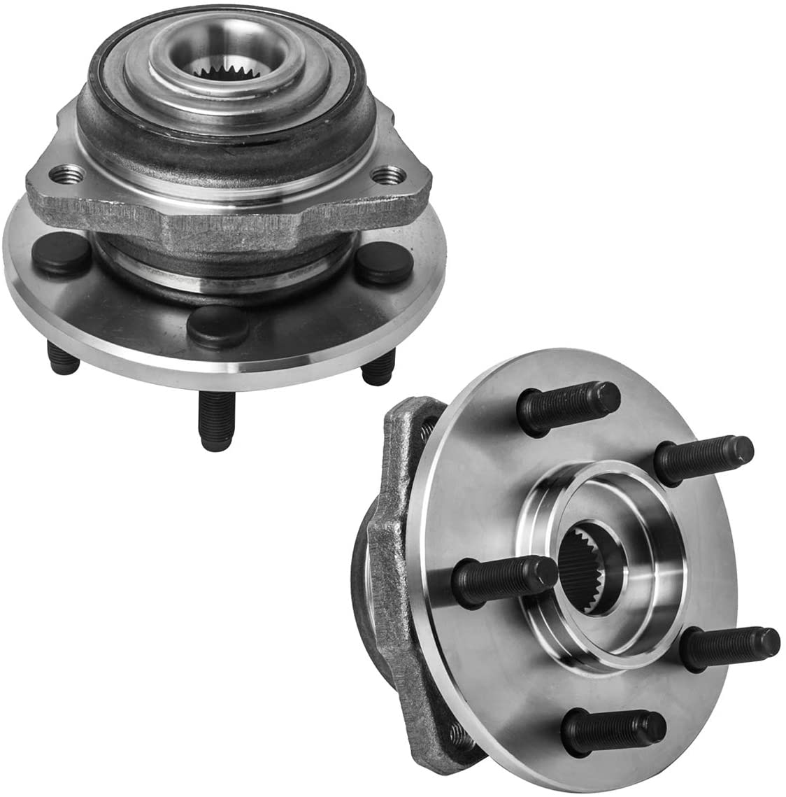 MotorbyMotor 513178 Front Wheel Bearing & Hub Assembly Fits for Jeep Liberty 2002 2003 2004 2005 Wheel Hub w/5 Lugs, Non-ABS (2 PACK)
