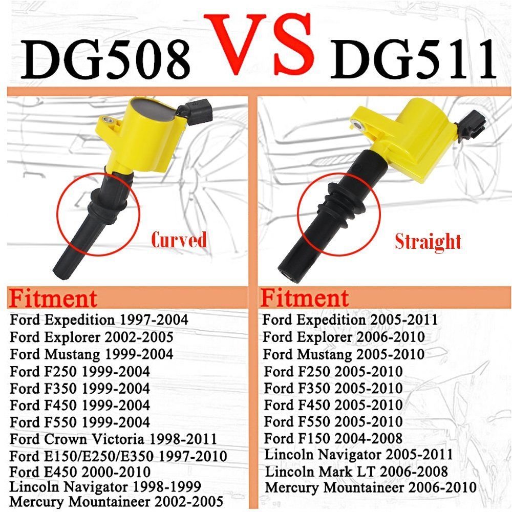 Motorcraft Ignition Coils on Plug Pack For Ford Lincoln Mercury V8 5.4L 4.6L DG511