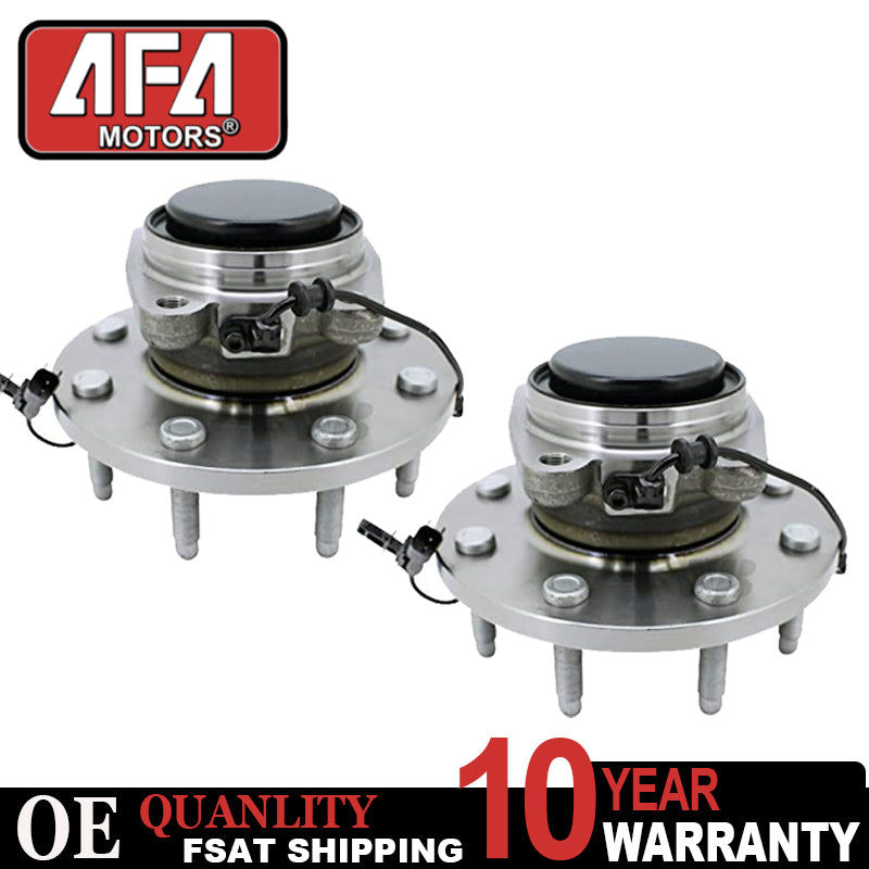 Pair Front Wheel Bearing & Hub For 2011-2019 GMC Sierra 3500 HD 515146 FWD 2WD