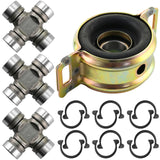 Driveshaft Support Bearing & Spicer U-Joints Set For Toyota Tundra T100 4WD