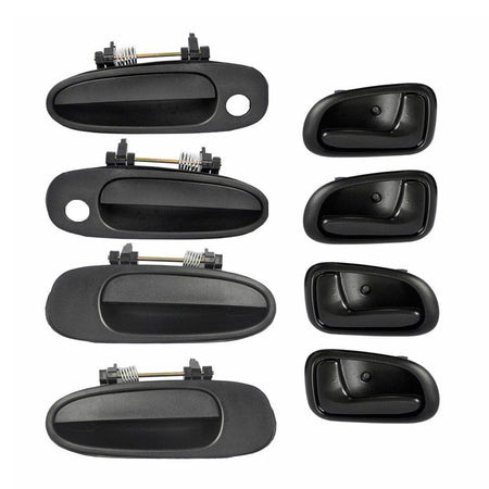 4pcs Exterior + 4pcs Interior Door Handles Fit 1993-1997 Geo Prizm, 1993-1997 Toyota Corolla Front/Rear Door Handle, 69230-12140