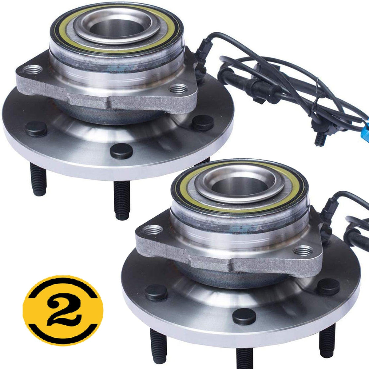 Front Wheel Bearing Hub Set for 2006 2007 2008 Hummer H3 W/ABS Wheel Bearing