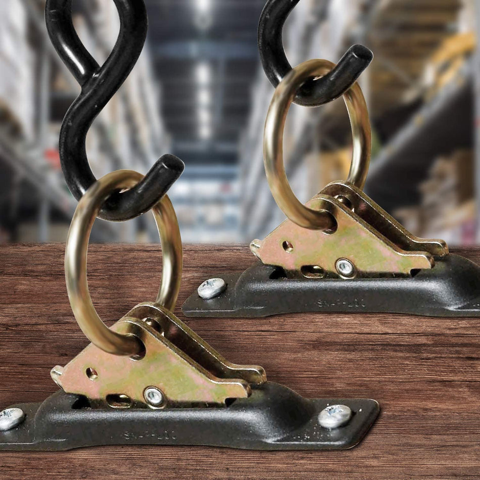 Robbor E-Track Ring Tie Down Anchors 10 Packs E-Track O Ring Perfect E-Tracking Fittings Multi-Purpose E Track Tie Downs Secure Cargo in Enclosed/Flatbed Trailers, Trucks,Van