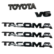 Load image into Gallery viewer, Toyota Tacoma V6 Emblem Kit Matte Black 5 PCS