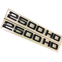Load image into Gallery viewer, GM Silverado Sierra 2500HD Nameplate Emblems Badges OEM Black 2pcs