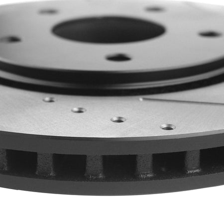 MotorbyMotor Rear Brake Rotors 291.8mm Drilled & Slotted Brake Rotor Fits for Nissan Leaf 11-17, Nissan Rogue 08-14, Nissan 350Z 03-05, Infiniti G35 03-05