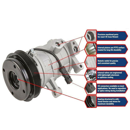 AC Compressor For 2007-2012 Nissan Altima, 2007-2012 Sentra A/C Air Comperssor L4 2.5L-67664