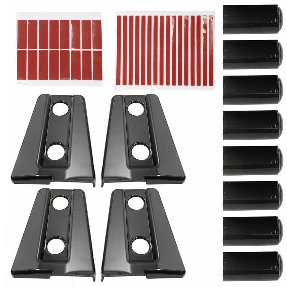 8pcs Exterior Car Door Hinge Decor Covers Trim For Jeep Wrangler JL 2018+ 4-Door