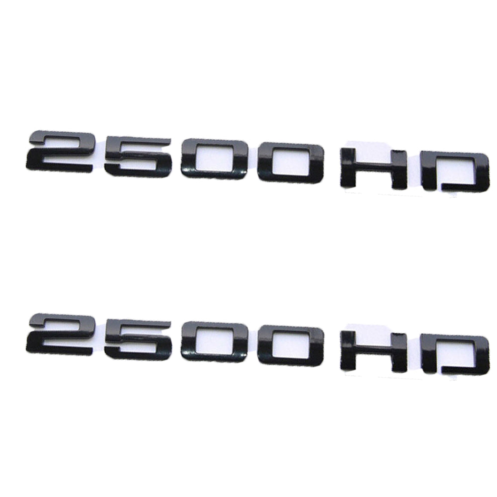 GMC Sierra Chevy Silverado 2500HD Emblems Badges Matte Black