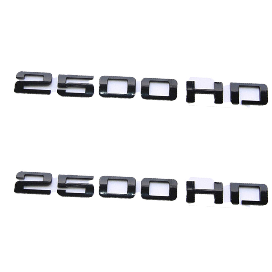 GMC Sierra 2500HD Emblems - 2500HD Letter Glossy Black