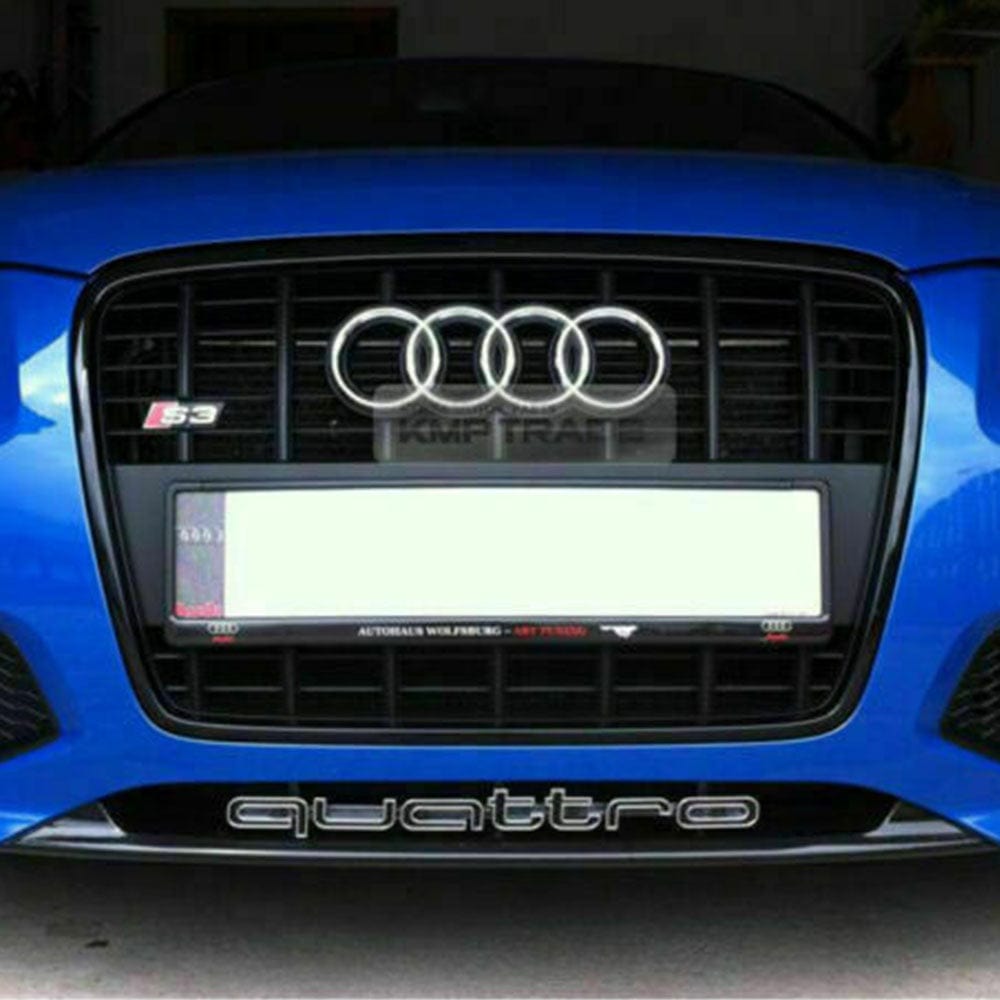 Audi RS Style Quattro Front Grille Emblem Badge - OEM Look Upgrade