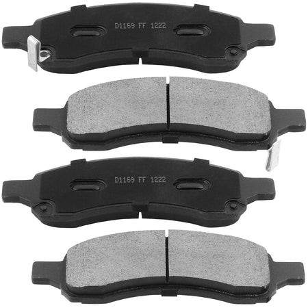 Front Drilled & Slotted Disc Brake Rotors w/Ceramic Pads w/Cleaner & Fluid Fits for 2009-2012 Chevy Colorado, 2009-2012 GMC Canyon