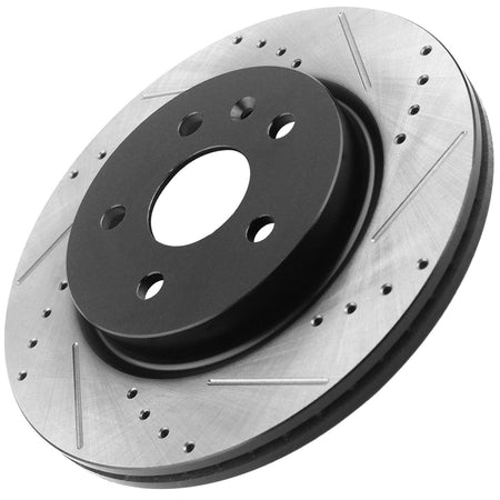 Motorbymotor Rear Brake Rotors 312mm Drilled & Slotted Design Brake Rotor & Brake Pad kit Fits for Cadillac Cts,Chevrolet Camaro