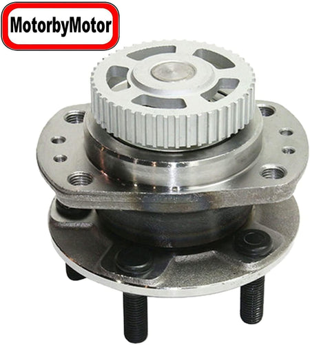 MotorbyMotor 512155 FWD 14'' Rear Wheel Bearing and Hub Assembly for Dodge Caravan Grand Caravan, Chrysler Town & Country Grand Voyager, Plymouth Grand Voyager Hub Bearing Assembly w/ 5 Lugs