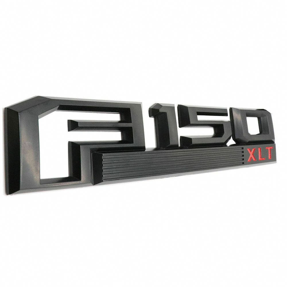 Ford F-150 XLT Fender Emblems Tailgate 2 Piece Kit Red & Black