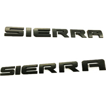 Load image into Gallery viewer, GMC Sierra Emblem Badge Rear Tailgate &amp; Door Nameplate 3D Letter Matte Black