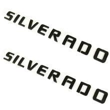 Load image into Gallery viewer, Silverado Nameplate Emblem Badge OEM Genuine Matte Black 2PC