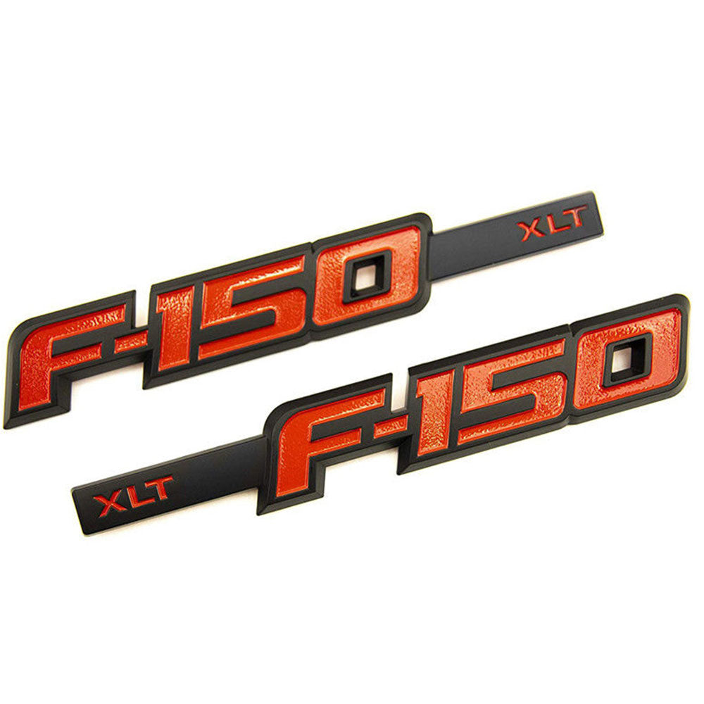 Ford F-150 XLT Fender Emblem Kit Matte Red