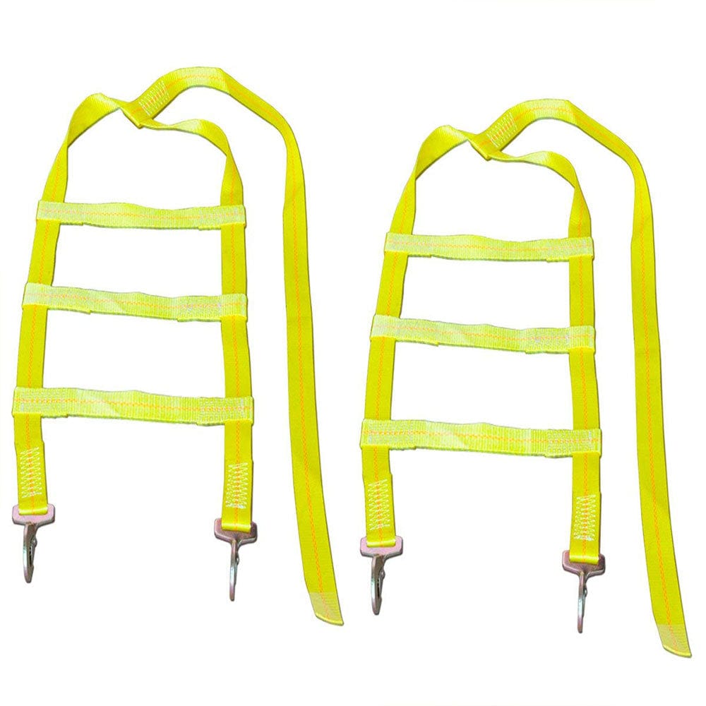 Car Dolly Flat Bed Car Tie Down Kit Wheel Tire Basket Strap Set of 2 Auto Straps