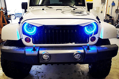 Oracle 7&quot; High Powered LED Headlights - Improve Looks & Light Output