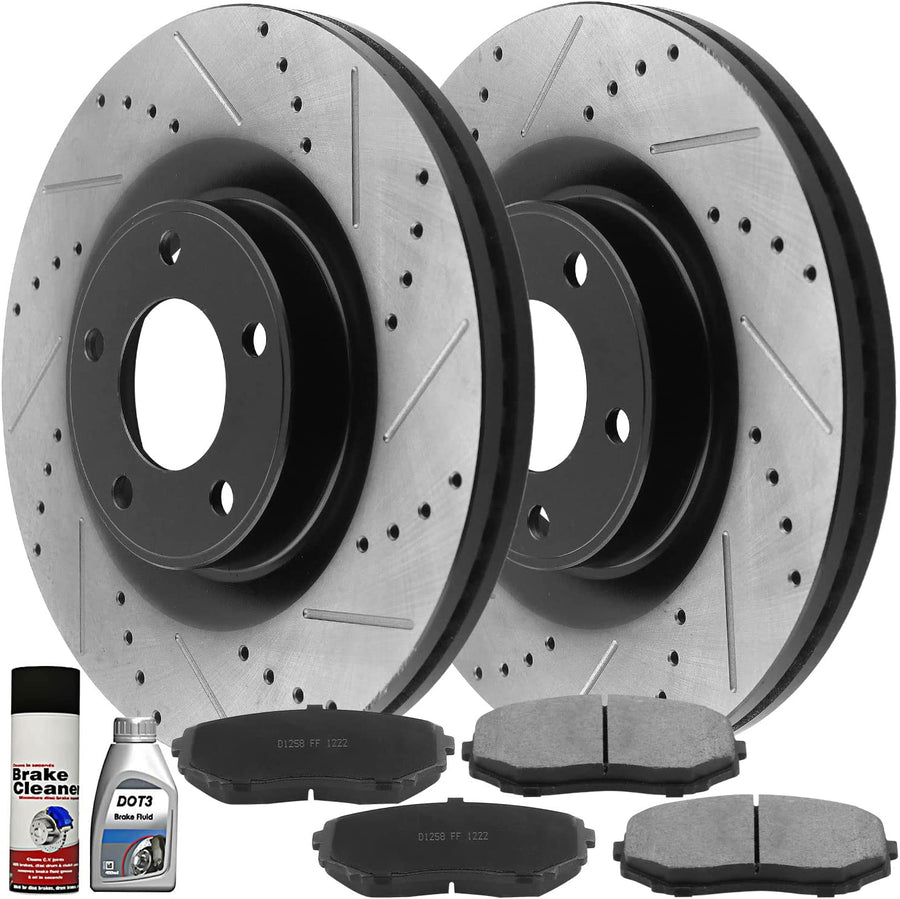 Front Brake Rotors & Ceramic Pads for Ford Edge Lincoln MKX AWD 54154