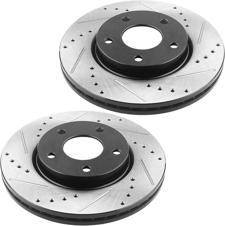 Rear Brake Rotors Ceramic Pads Drill For 1998-2000 2001 2002 Chevrolet Camaro