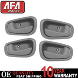 4x Inside Left Right LH RH Side Door Handle For 98-02 Toyota Corolla Chevy Prizm