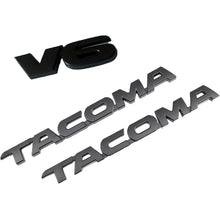 Load image into Gallery viewer, Toyota Tacoma V6 Emblem Kit Matte Black