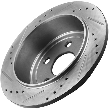 Rear Drilled & Slotted Disc Brake Rotors w/Ceramic Pads Fits for 2002-2005 Ford Explorer, 2002-2005 Mercury Mountaineer-5 Lugs