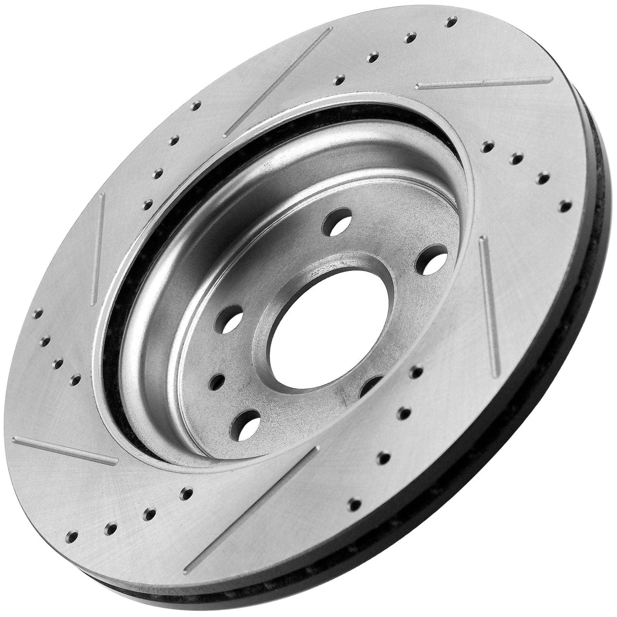 Motorbymotor Front Brake Rotors 281mm Drilled & Slotted Brake Rotor & Brake Pad kit Including CLEANER DOT4 FLUID Fits for Chrysler Town & Country, Dodge Caravan Grand Caravan 2001-2007