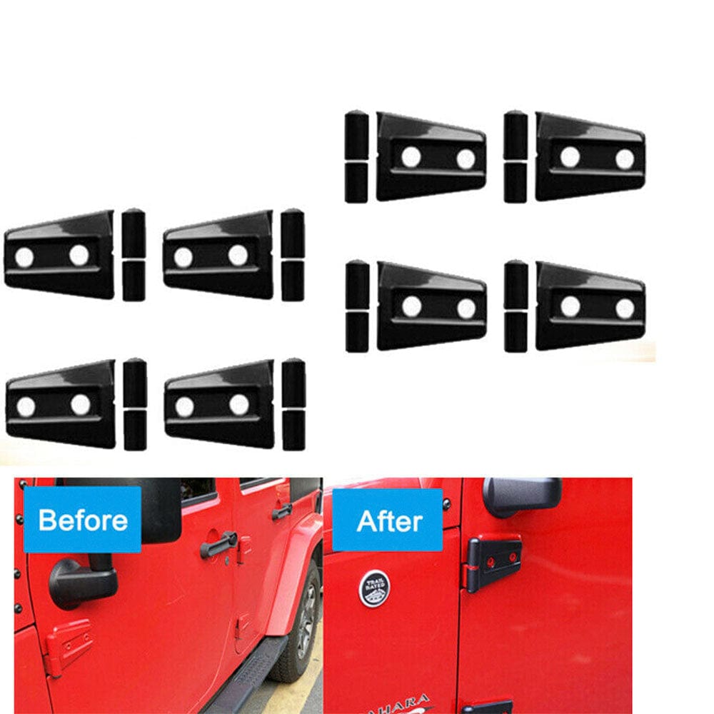 8pcs Exterior Car Door Hinge Decor Covers Trim For Jeep Wrangler JL 2018+ 4-Door