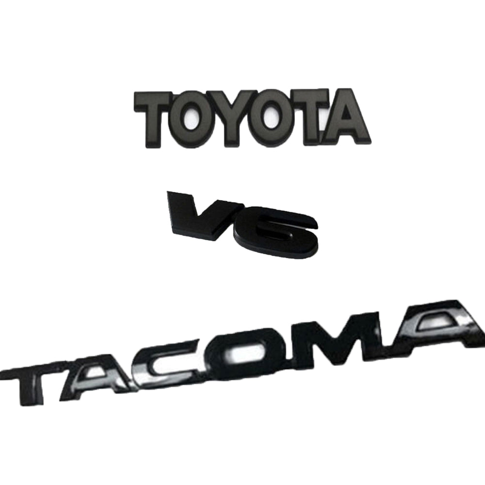 Toyota Tacoma V6 Emblem kit Matte Black 3 PCS