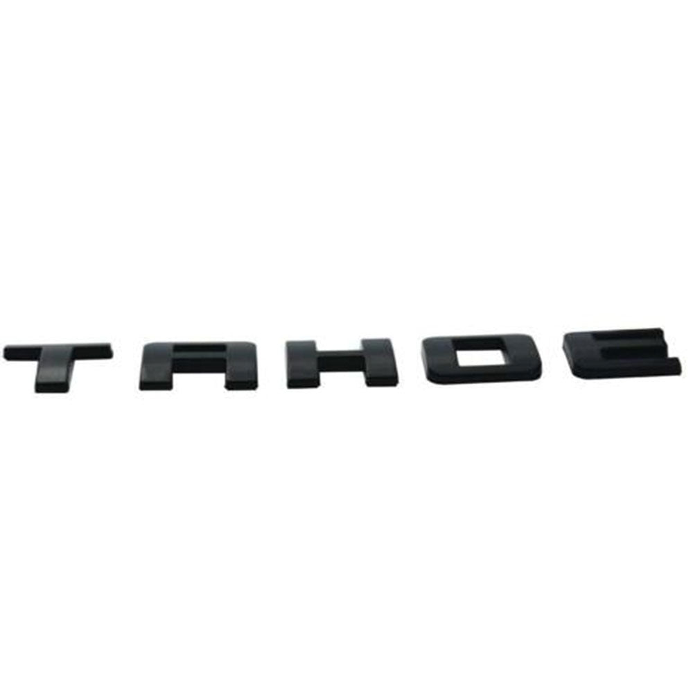 Chevrolet TAHOE Emblem 3D Letter Decal Sticker Matte Black 2PC