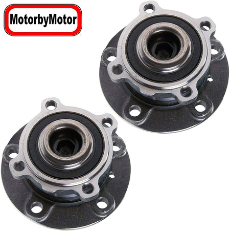 MotorbyMotor 513173 Front Wheel Bearing and Hub Assembly Fits for BMW 745i 745Li 750i 750Li 760i 760Li Alpina B7 Hub Bearing Assembly (All Models; 5 Bolts (Not Include)-2 Pack