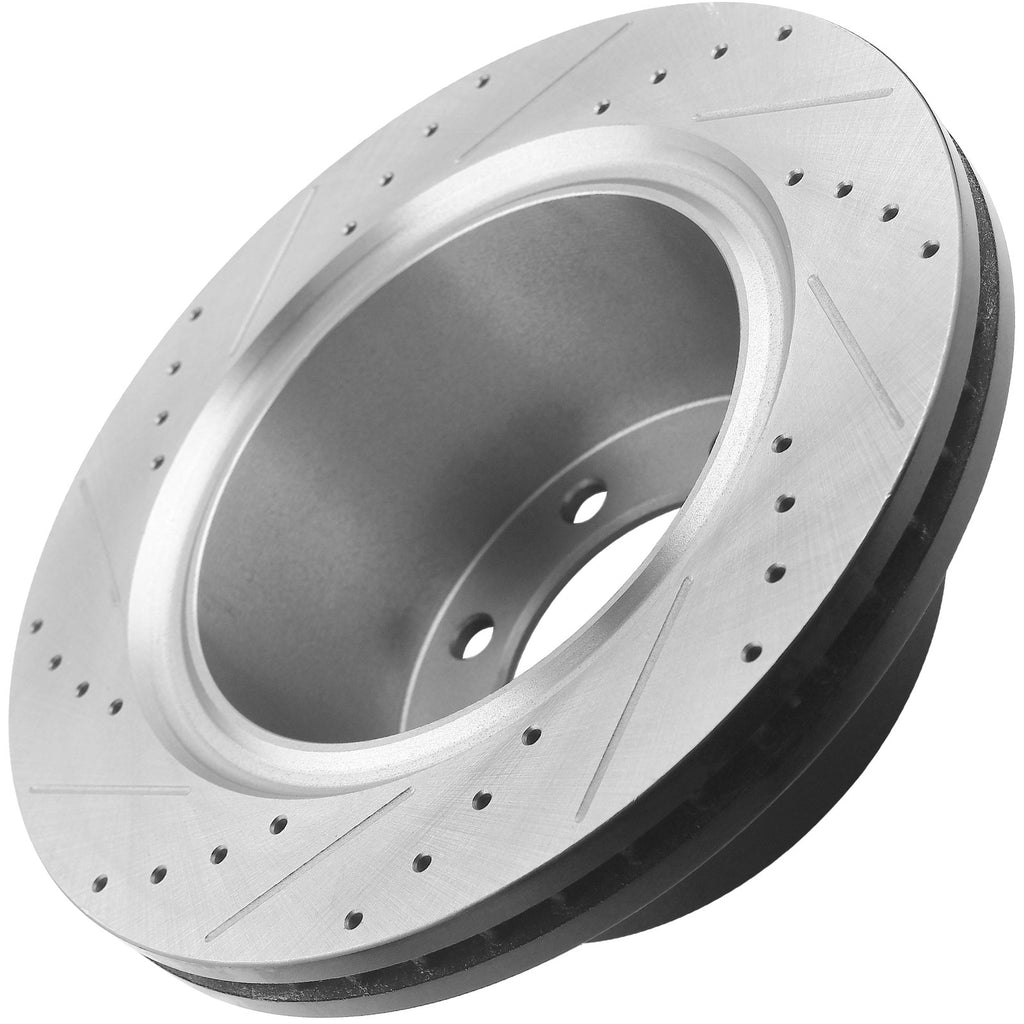 Rear. Brake Rotors Ceramic Pads 2001 2002 - 2007 Sierra Silverado 1500 HD Drill